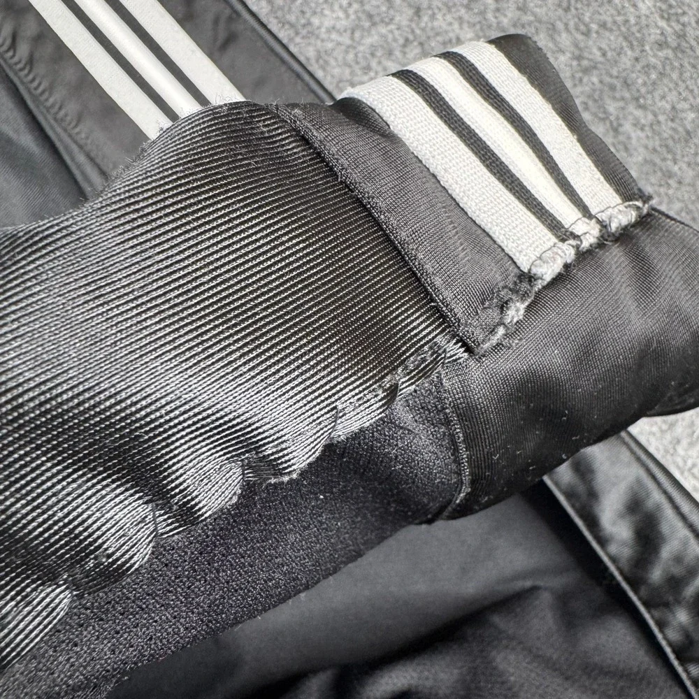 Nike Pants Mens Size L Black Striped Athletic Track Relaxed Fit Rips Wear